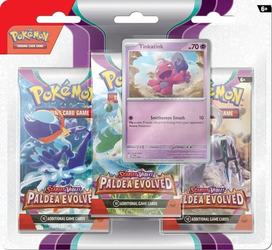 Pokémon TCG: Paldea Evolved 3 Pack Blister [Tinkatink] - SV02: Paldea Evolved (PAL)